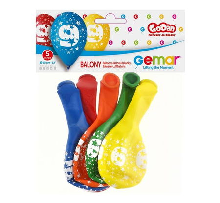 Balon Gemar 12 cali 5 szt Liczba