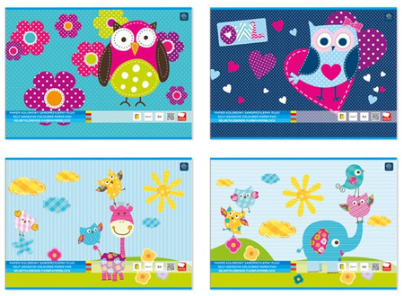 Zeszyt papierów kolorowych samoprzylepnych B4 FLUO 8 kartek