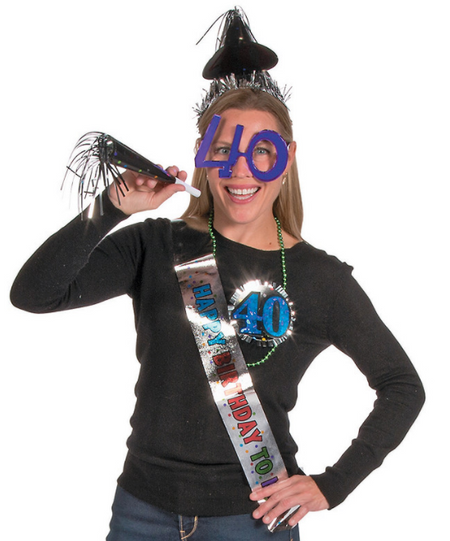 Zestaw akcesoria party na 40 urodziny dla solenizanta