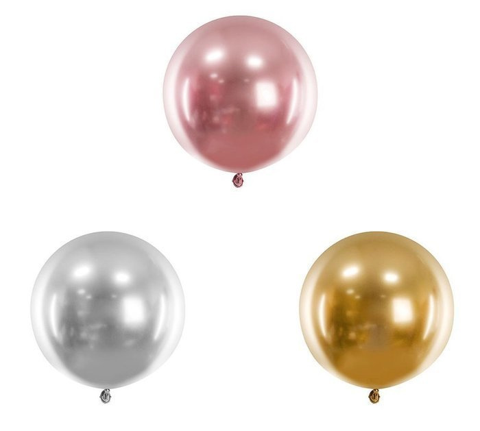 Balon okrągły Glossy Shiny Chrome 60cm różne kolory