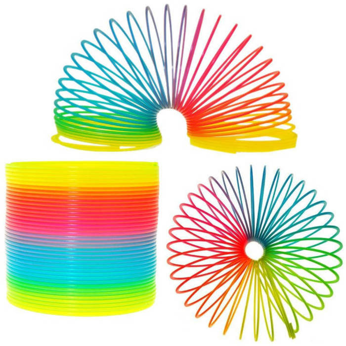 Sprężyna tęczowa perłowa do zabawy