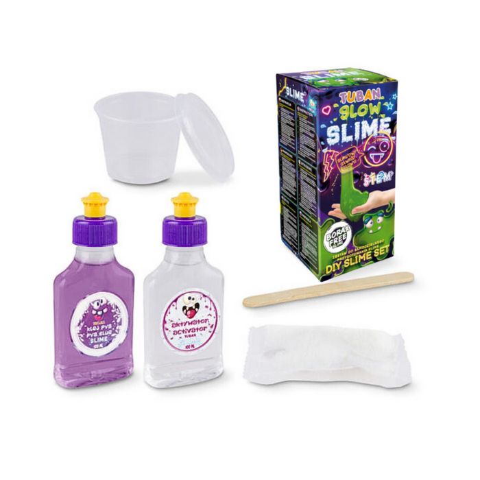 Zestaw Slime DIY Glow Slime, Świecący w ciemności