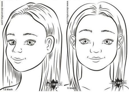 Mata treningowa do malowania twarzy A4 1.1 black