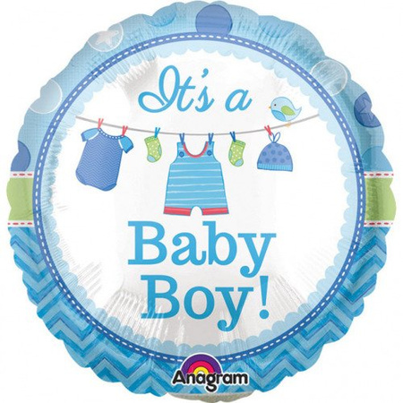 It's a BABY BOY okrągły balon foliowy Anagram 9''
