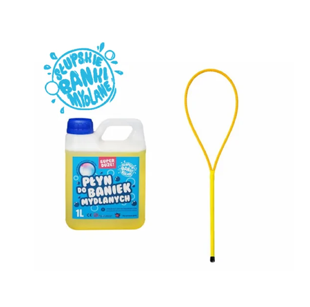 Płyn do baniek mydlanych Słupskie Bańki Mydlane 1L + Obręcz Kropelka ZESTAW
