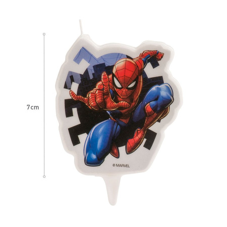 Świeczka urodzinowa na tort Spiderman Marvel 7 cm