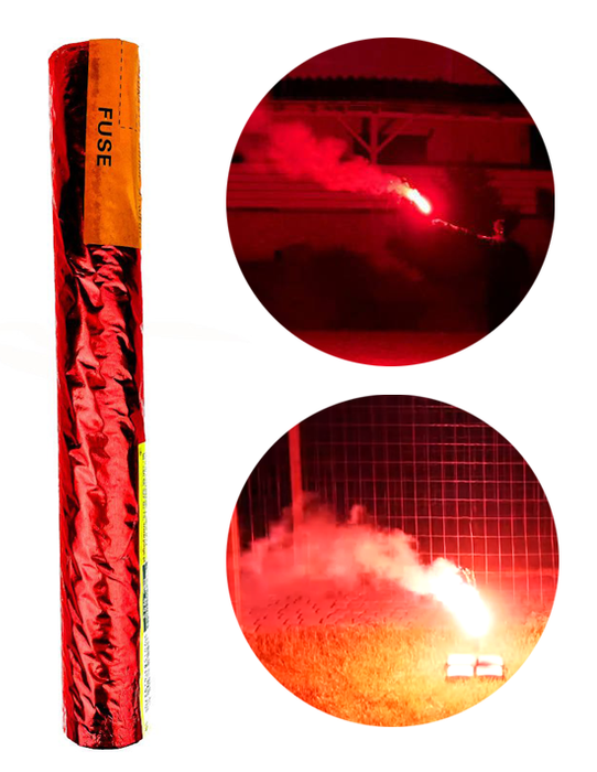 Flara meczowa stadionowa RACA dymna czerwona 1 szt