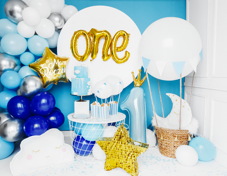 Cyfra z koroną ROCZEK balon foliowy 90 cm