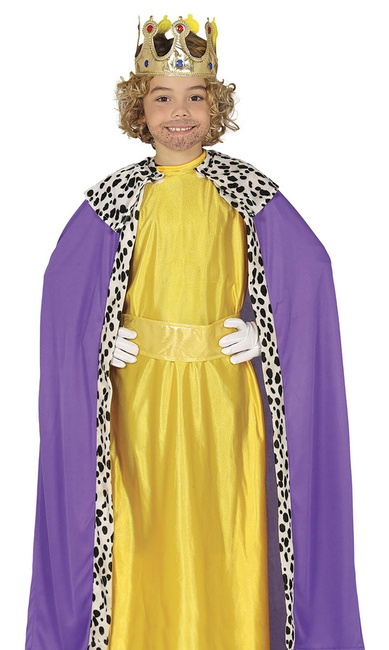 Strój dla dzieci Król Mędrzec Trzech Króli żółto fioletowy