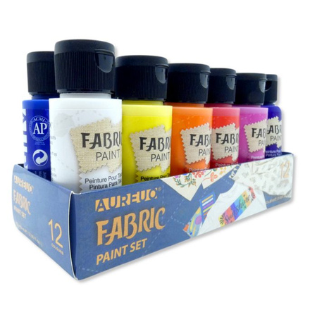 Zestaw farb do tkanin jasnych i ciemnych 12x59 ml