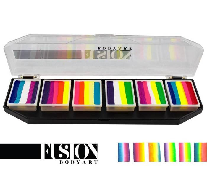 Farby do twarzy Split Cake Paleta FUSION Body Art Leanne's Tropical
