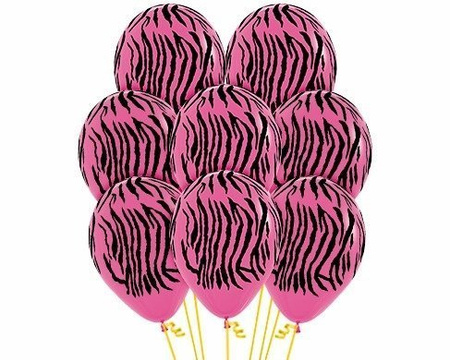 Balon Sempertex Zebra 12'' 1 szt różowa