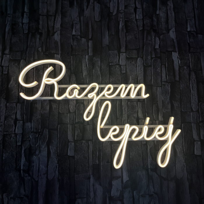 Napis LED neon - Razem lepiej