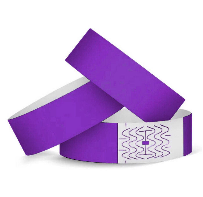 Opaski na rękę identyfikacyjne Tyvek FIOLETOWY 10 szt.