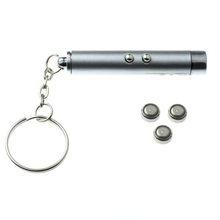 Brelok laserek punktowy z lampką LED 1 szt.