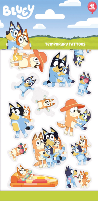 Tatuaże zmywalne wodne Bluey 12 szt.