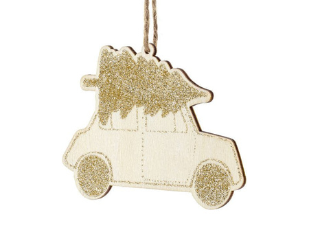 Zawieszki drewniane do prezentów świąteczne MIX 10 szt.