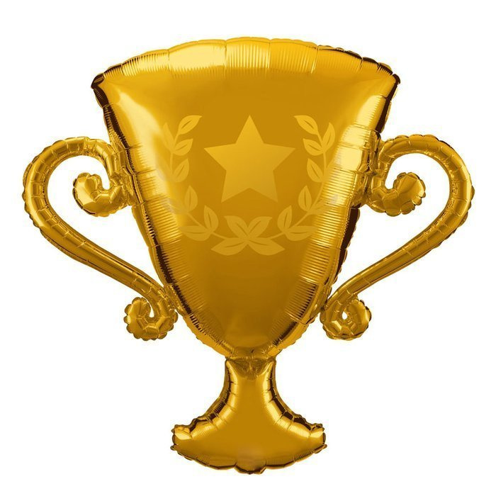 Złote trofeum balon foliowy 39"