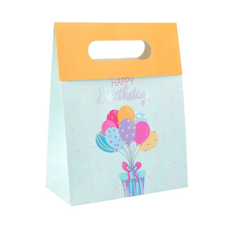 Torebka prezentowa urodzinowa Happy Birthday 32x26x10 cm MIX wzorów