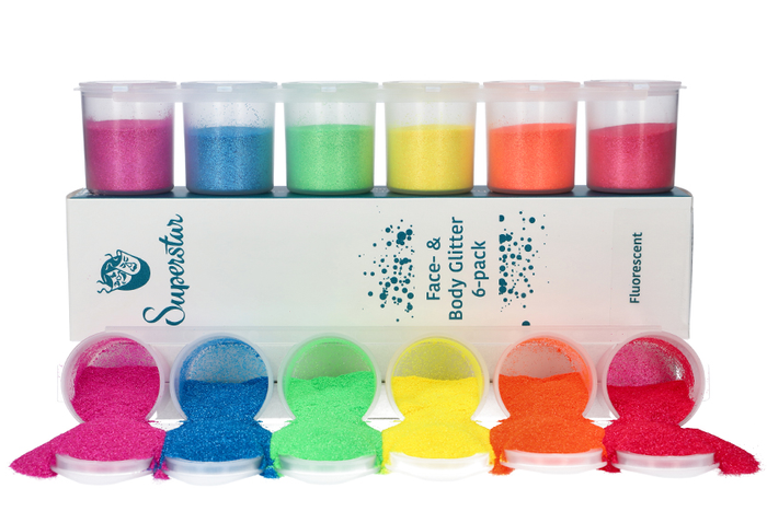 Brokat sypki profesjonalny UV NEON Superstar 6x15ml