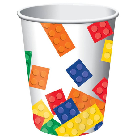 Kubeczki papierowe Klocki LEGO 8 szt.