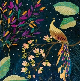 Kartka okolicznościowa ażurowa Paw uniwersalna