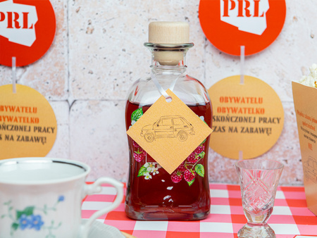Zawieszki na butelki z wstążeczką PRL 12 szt.