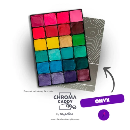 Paletka silikonowa podkładka do farb, brokatu Blazin Brush Chroma Caddy – ONYX
