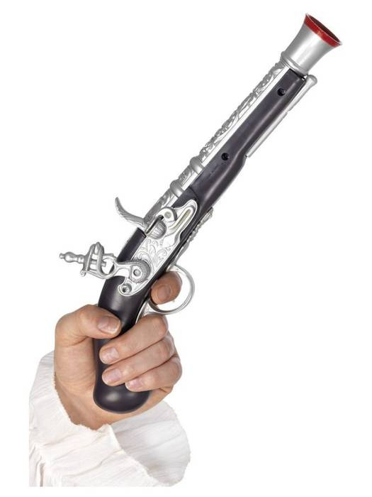 Pistolet Pirata Srebrny