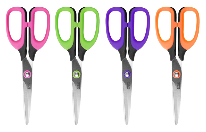 Nożyczki z miękkimi rączkami FLUO 15 cm