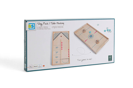 Gra Drewniana Zręcznościowa Fliper Hokej XL 2w1 BS Toys