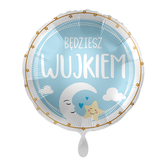 Będziesz WUJKIEM balon foliowy okrągły 18"