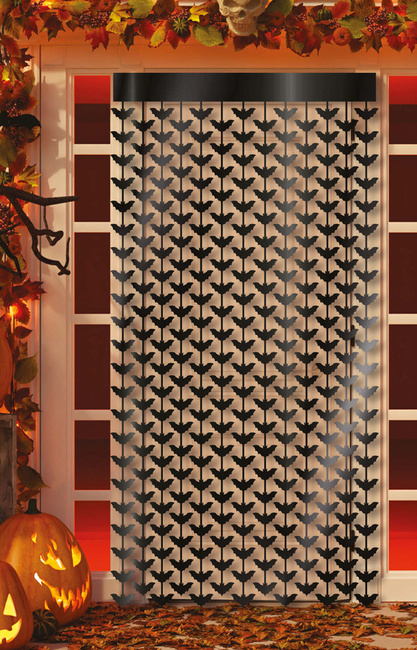 Kurtyna Party na drzwi Nietoperze czarna 100x200 cm