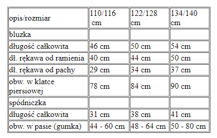 Strój PANI MARYNARZ