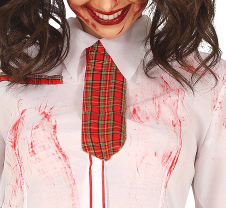 Strój dla dorosłych UCZENNICA ZOMBIE damski OUTLET - rozprucie materiału