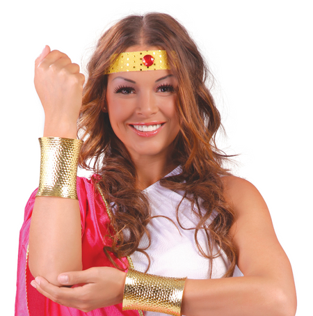 Bransoleta grecka 2 szt. metalowe złote