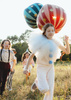 Balon foliowy Piłka w gwiazdki czerwona Cyrk 75 cm