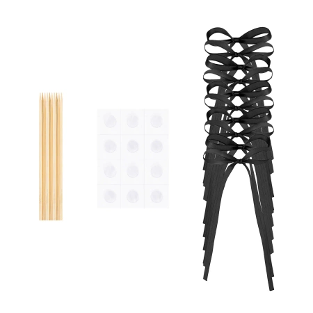 Pikkery Toppery kokardki czarne 10 szt.