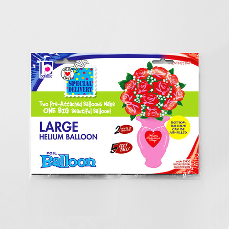 Duży balon foliowy Bukiet Róż 80 x 133 cm