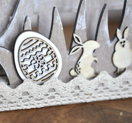 Wielkanocne kształty z drewna 45 szt.