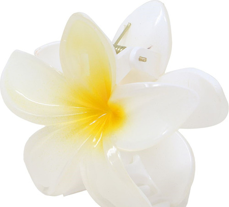 Spinka do włosów klips KWIAT biało żółty 1 szt.