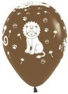 Balon Sempertex Zwierzęta z dżungli 12'' 1 sztuka Brązowy