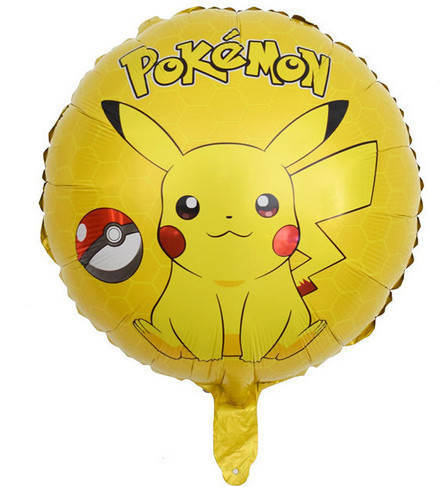 Balon foliowy POKEMON Pikachu okrągły 18 cali/  żółty