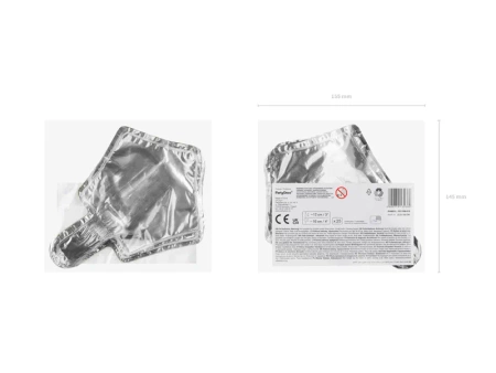 Gwiazdka srebrna balon foliowy na powietrze 12 cm zestaw 25 szt.