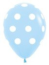 Balon Sempertex Niebieski w białe Kropki 12'' 1 szt