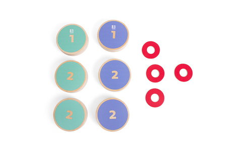 Drewniana gra zręcznościowa Turlaj krążki BS Toys