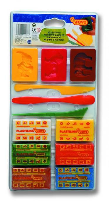 Plastelina ZESTAW nożyki i formy JOVI