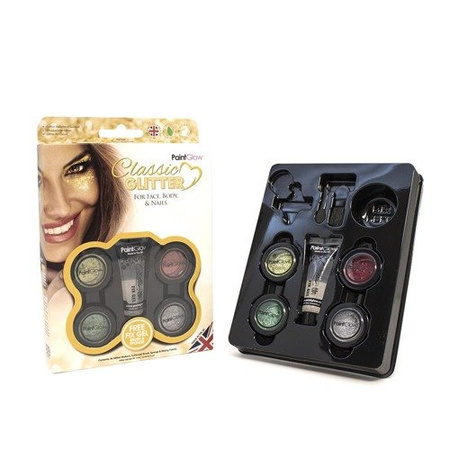 Zestaw Klasyczny Brokat do ciała PaintGlow