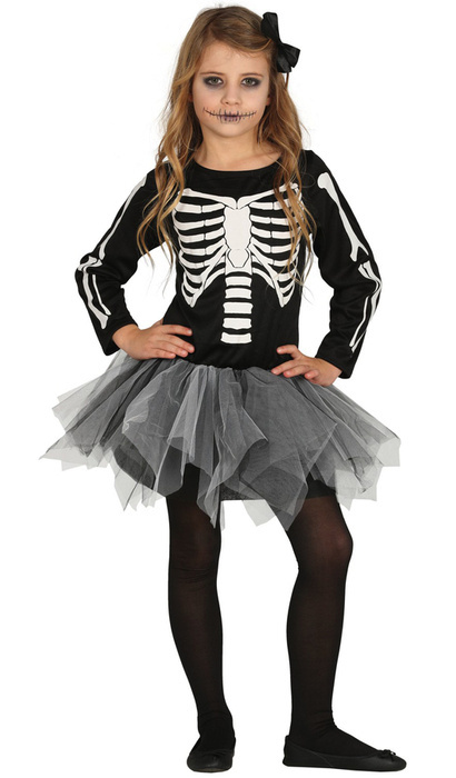 Strój dla dziewczynki Szkieletorka Tutu Szara