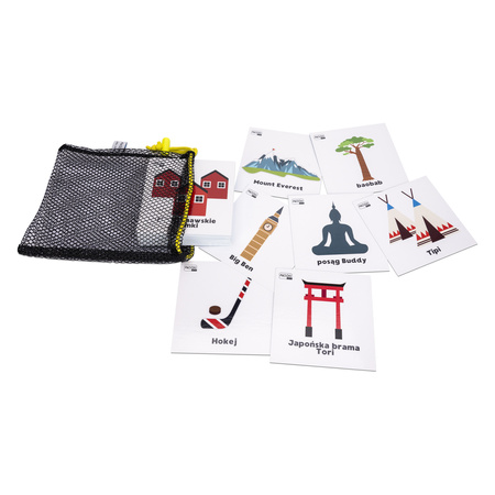 Karty pracy ZABYTKI po polsku 10 x 10 cm 52 sztuki